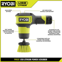 USB LITHIUM POWER SCRUBBER KIT