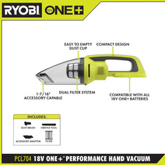 18V ONE+ PERFORMANCE HAND VACUUM