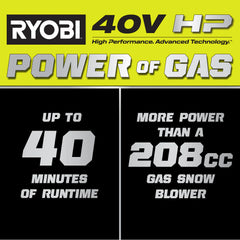 40V HP Brushless 21" Whisper Series Snow Blower Kit