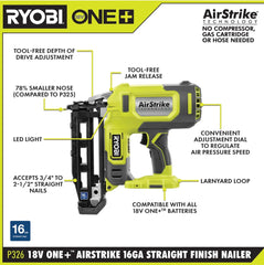 18V ONE+ AIRSTRIKE 16GA FINISH NAILER KIT