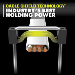 600 PC. 1" INSULATED CABLE STAPLES WITH CABLE SHIELD⢠TECHNOLOGY