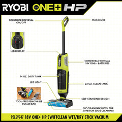 18V ONE+ HP SWIFTCLEAN WET/DRY STICK VACUUM