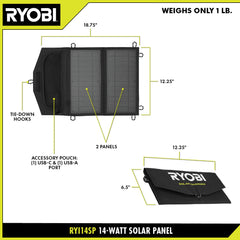 14-WATT FOLDABLE SOLAR PANEL