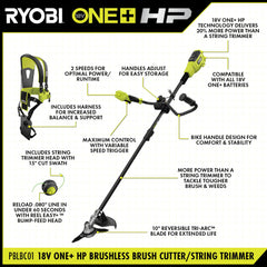 18V ONE+ HP Brushless Brush Cutter/String Trimmer