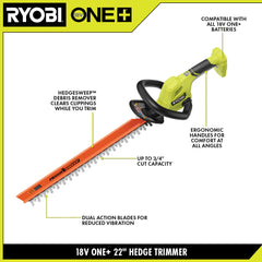 18V ONE+ 22" HEDGE TRIMMER
