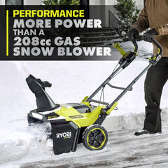 40V HP Brushless 21â Single-Stage Auger-Propelled Snow Blower