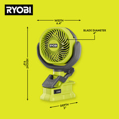 18V ONE+ 4" Clamp Fan