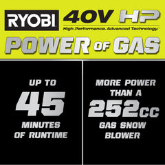 40V HP Brushless Whisper Series 24â Two-Stage Snow Blower Kit