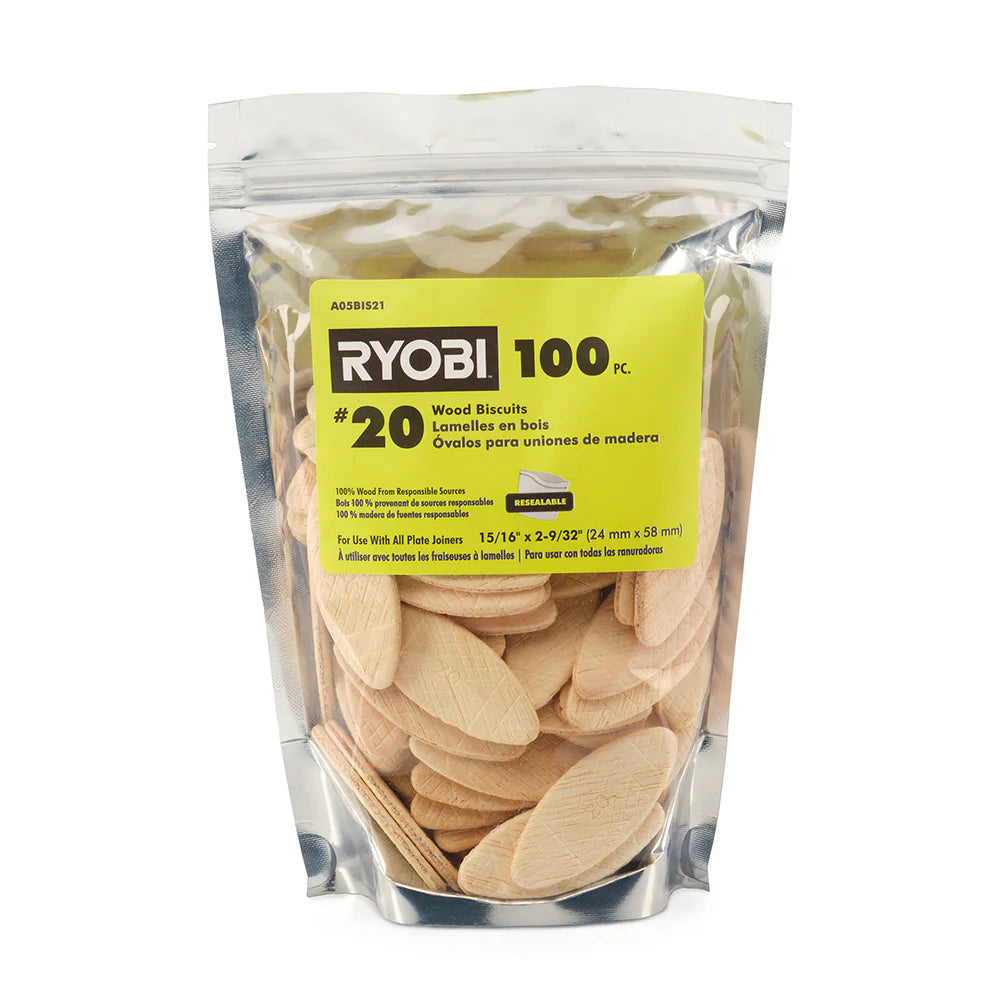 100 PC. #20 WOOD BISCUITS